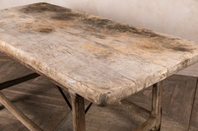 oak base vintage dining table